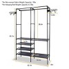Metal Garment Rack Shoe Clothing Organizer Shelves Freestanding Multifunctional Clothes Wardrobe - 3 of 4