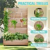 TOAOTBNBO Metal Raised Garden Bed with Trellis and Wheels, Metal Planter Box with Trellis, Garden Box for Climbing Plants, Flower - 3 of 4
