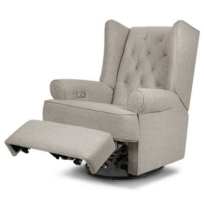 Harbour Performance Grey Eco-Weave Tufted Swivel Recliner