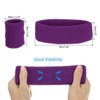 Unique Bargains Terry Cloth Sports Athletic Gym Headband Wristband Sweatband 10 Sets - 2 of 4