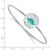 Black Bow Jewelry Sterling Silver Zeta Tau Alpha Greek Life Bangle Bracelet 7 Inch - 2 of 3
