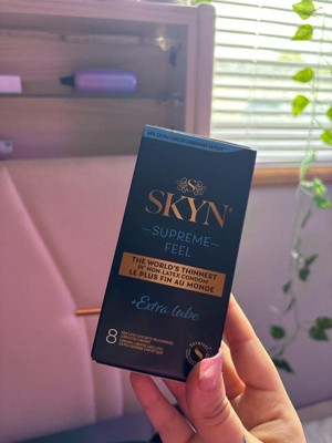SKYN Supreme Feel + Extra Lube Non-Latex Lubricated Condoms