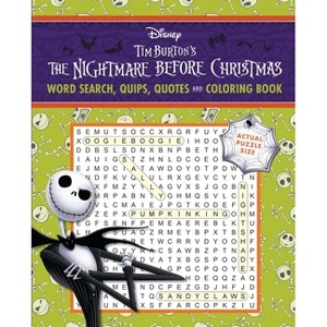 Disney Tim Burton's the Nightmare Before Christmas Word Search, Quips, Quotes and Coloring Book - (Coloring Book & Word Search) (Paperback) - 1 of 1