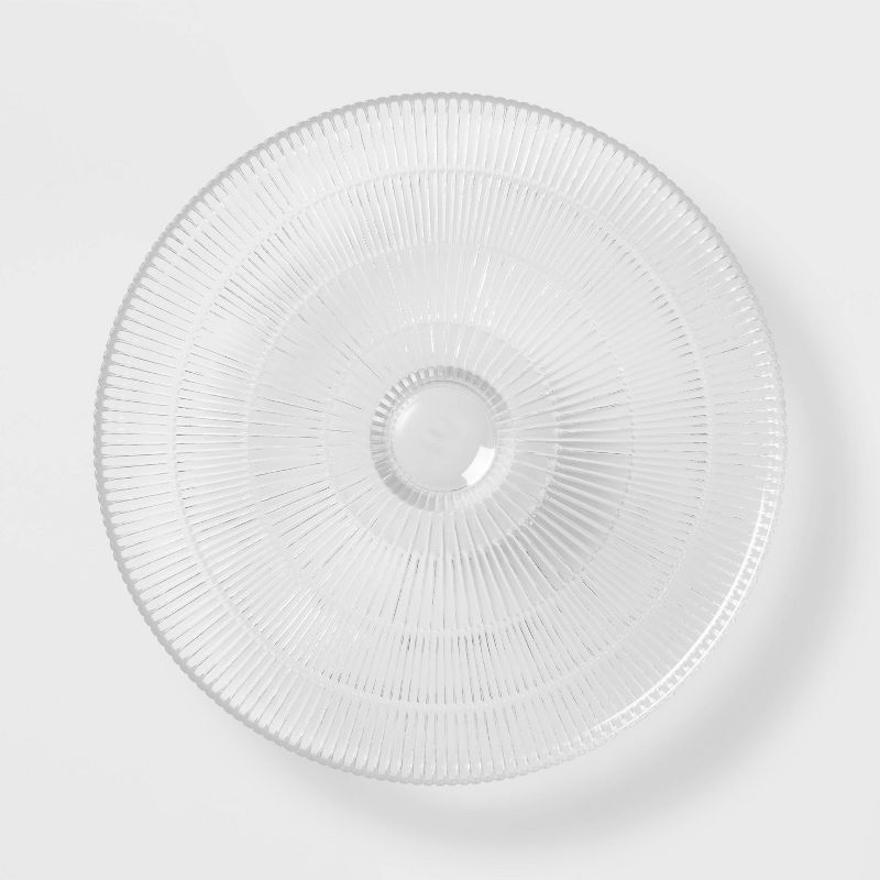 Ribbed Large Glass Cake Stand Clear - Threshold&#8482;, 4 of 6