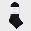 Women's Ultra Smooth Supersoft Fine Gauge Knit 4pk Ankle Socks - Auden™ Black/White 4-10: Non-Binding Cuff, Midweight Fabric - 2 of 3