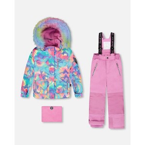 Deux par Deux Girl Two-Piece Play Snowsuit Purple - 1 of 4