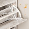 Okak Farmhouse Freestanding Shoe Cabinet Console with Storage Bench/Shelves,Space Saving Shoe Rack for Corridors, Entrances - 4 of 4