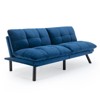 Convertible UNISOAR Foldable Modern Sofa Bed, Futon Lazy Sofa Bed, Lounge Chair Indoor,Light Gray/Blue/Black/Cream/Green/Brown - 2 of 4