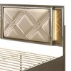 Acme Furniture Queen Skylar Bed Synthetic Leather/Dark Champagne Finish - 3 of 4