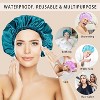 4 PCS Shower Caps for Women, Bath Caps, Double Waterproof Layers Shower Cap, - 2 of 4