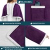 PAVILIA Wearable Blanket with Sleeves for Women Men Adults, Warm Soft Plush Snuggle Pocket Sleeved TV Throw - 3 of 4