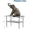 Stainless Steel Table, Heavy-Duty Metal Commercial Prep Table with Open Storage Racks for Restaurant Kitchens, Home, Hotels, Food Preparation - 3 of 4