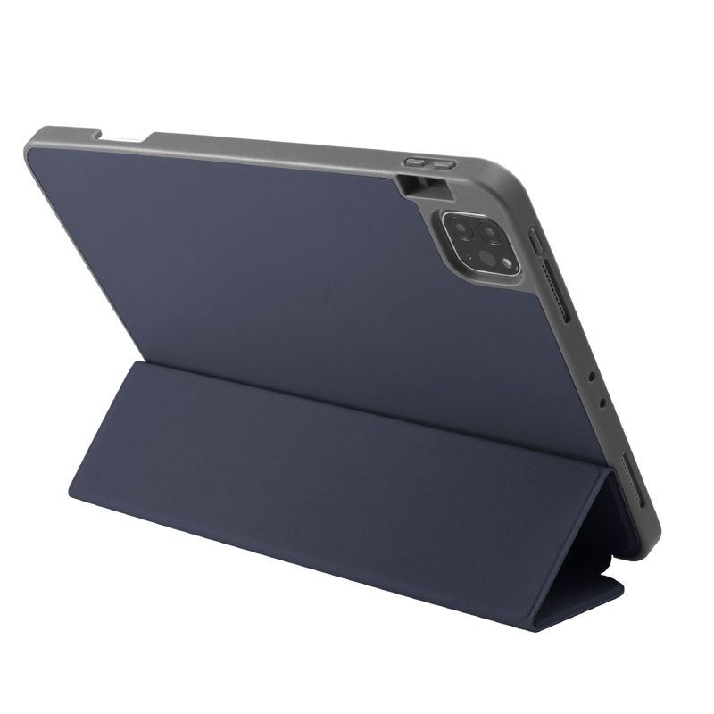 Insten - Soft TPU Tablet Case For iPad Pro 11" 2020, Multifold Stand, Magnetic Cover Auto Sleep/Wake, Pencil Charging, Blue, 5 of 9