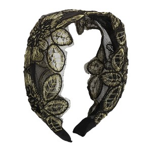 Unique Bargains Women's Elegant Lace Wide Hairband 5.91"x5.12" 1 Pc - 1 of 3