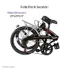 Xspec 20" 7 Speed Folding Compact City Commuter Bike, Black (NOT Electric) - 4 of 4