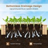 Tangkula Raised Fir Wood Garden Bed 49" x 49" x 10" Open Base Garden Bed w/ Composting Bin - 4 of 4