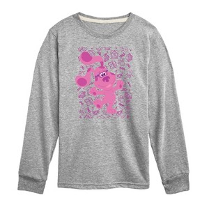 Boys' - Blue's Clues & You! - Magenta Excited Long Sleeve Graphic T-Shirt - 1 of 3