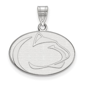 Black Bow Jewelry 10k White Gold Penn State Nittany Lions NCAA Medium Pendant - 1 of 3