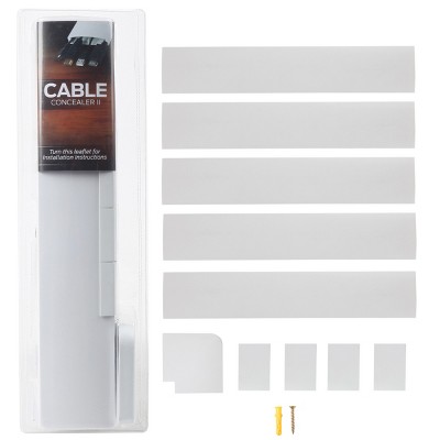 32-inch Cord Cover - On-wall Cable Management Kit For Wall-mounted Tv Or  Computer Cables - Dual Channel Wire Organizer By Simple Cord (white) :  Target