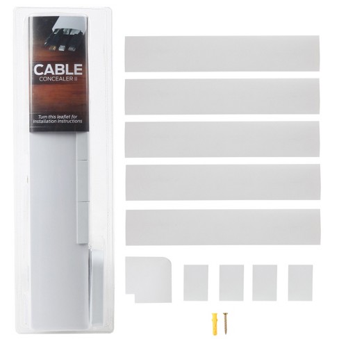 D Channel Cable Raceway,On-Wall Cable Concealer Cord Cover Wire Hider,Self-Adhesive  Cable Management Kit to Hide Wires Cords