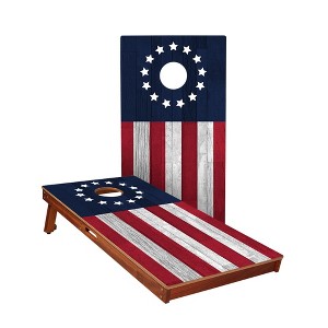 Skip's Garage | Betsy Ross Flag All-Weather Cornhole Boards - ACA Sig Pro Series - 1 of 4