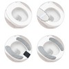 Unique Bargains 2 Pair Toilet Seat Cover Pad Bathroom Warm Toilet Seat Cushion Washable Reusable - 4 of 4