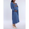 Women's Long Sleeve Empire Waist Maxi Dress | Motherhood Maternity - 3 of 4