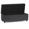 NicBex Faux Leather Storage Ottoman Bench,Storage Ottoman with Stitched Design and Nailhead Trim,Modern Storage Bench for Living Room,Bedroom - 2 of 4