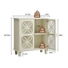 Lyngins Sideboard Buffet Cabinets with 2 Doors,Modern Retro Coffee Bar Cabinets,Credenzas for Kitchen,Entryway - 3 of 4