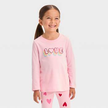 Toddler Love Long Sleeve T-Shirt - Cat & Jack™ Light Pink