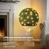 2pcs Artificial Boxwood Topiary Ball, 16" Faux Plant Topiary Ball, Front Door Plants with Light Base for Outdoor Balcony, Backyard Home Decor - 4 of 4