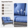 Buenhomino Outdoor Patio Couch Wicker Sofa Loveseat- 2 Seater Rattan Sofa for Outside Patio Garden with Deep Seating and Olefin Cushions - 4 of 4
