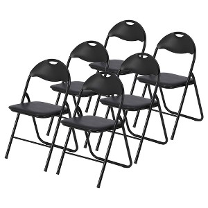 Whizmax Folding Chairs, Outdoor & Indoor Event Portable Metal Folding Chairs with Cushion, Non-Slip Feet Pads Stackable Chairs - 1 of 4
