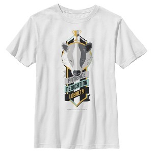 Boy's Harry Potter Hufflepuff Patience Dedication Loyalty T-Shirt - 1 of 4