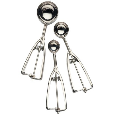 Stainless Steel Trigger Release Cookie Dough Scooper
