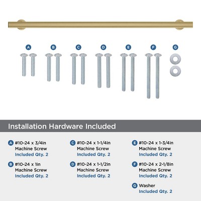 Champagne Bronze 18" Modern Appliance Pull with Mounting Hardware