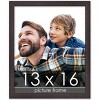 PosterPalooza | Textured Brown Picture Frame - UV Acrylic, Foam Board Backing, Hanging Hardware - 2 of 4