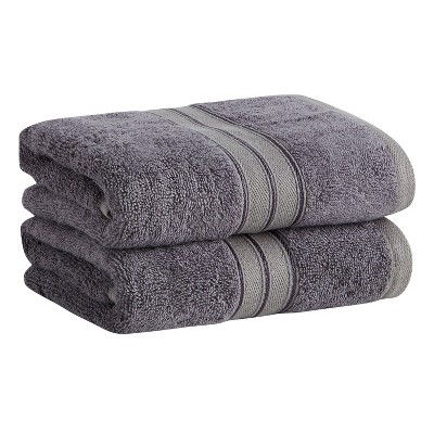 2pk Cotton Rayon from Bamboo Hand Towel Set Gray - Cannon