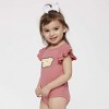 The Juniper Shop Summer Girl Retro Baby Flutter Sleeve Bodysuit - 2 of 2