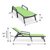 LeisureMod Marlin Patio Sling Chaise Lounge Chair With Arms in Black Aluminum - 4 of 4