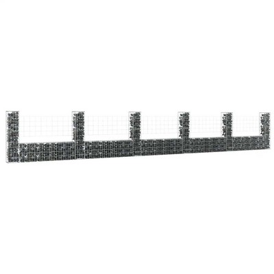 vidaXL Gabion Basket Galvanized Steel 39.4"x19.7"x39.4"