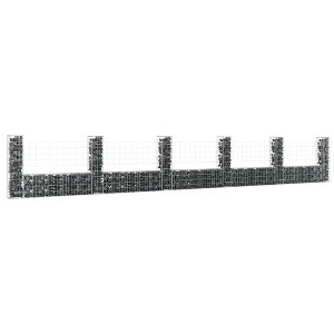 vidaXL Gabion Basket Galvanized Steel 39.4"x19.7"x39.4" - 1 of 4