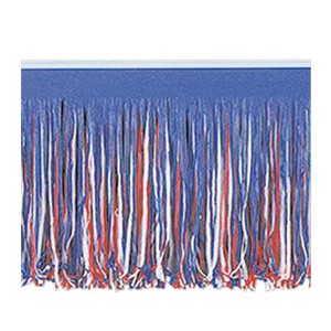 Beistle 15" x 10' 6-Ply Tissue Fringe Drape Red/White/Blue 2/Pack 55285-RWB - 1 of 1