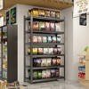 PDTEND Utility Storage Shelving Unit, Adjustable Height Heavy-Duty Metal Rack, Black Organizer for Garage, Kitchen, Storage Room, or Gym - 4 of 4
