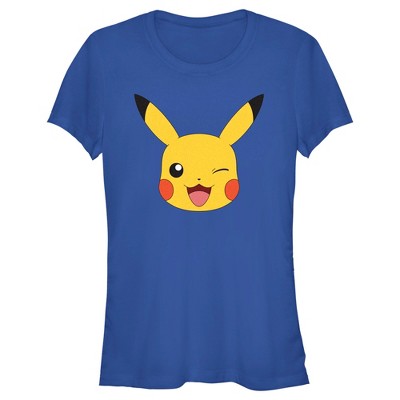 Men's Pokemon Pikachu Wink Face Sweatshirt - Royal Blue - Large : Target