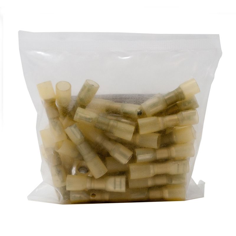 Wet Sounds 15 Case Pack of WW-HSFSPADE50-YEL, YELLOW 12/10 Gauge Heat Shrink Female Spade Connector .250" 50/pack-750 connectors total, 2 of 3