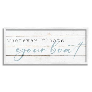 Stupell Industries Whatever Floats Your Boat Sign Framed Giclee Art - 1 of 4