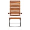 vidaXL Reclining Patio Chairs set of 2, Adjustable Backrest, Foldable Design, Resistant Solid Acacia Hardwood, - 2 of 4