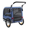 LAOTIES 2-in-1 Dog Bike Trailer And Pet Jogging Stroller,Foldable Carrier Cart with Quick Release Wheels,100 lbs Capacity - 3 of 4