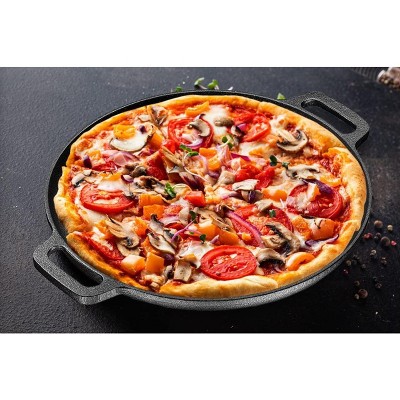 Black Cast Iron 12-Inch Skillet Pan with Dual Handles